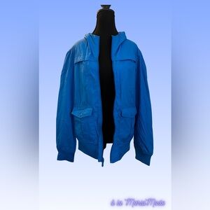 Men's Blue Hooded Jacket